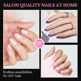 AZUREBEAUTY Extra Short Oval Nail Tips with clear numbering