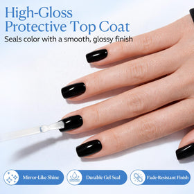 AZUREBEAUTY Gel Base and Top Coat Set 18ml with UV lamp
