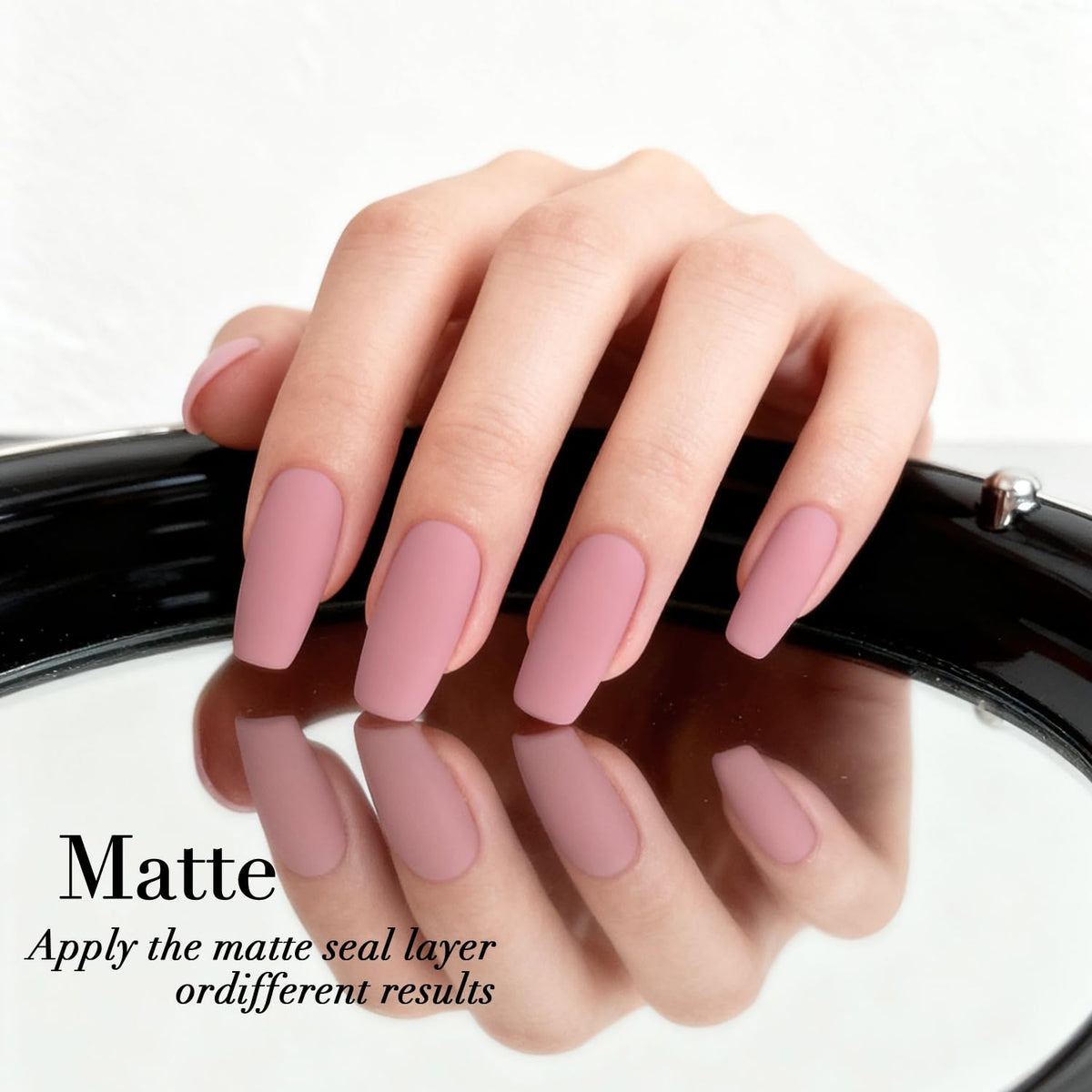 AZUREBEAUTY Hazy Rose Nail Polish in lifestyle setting