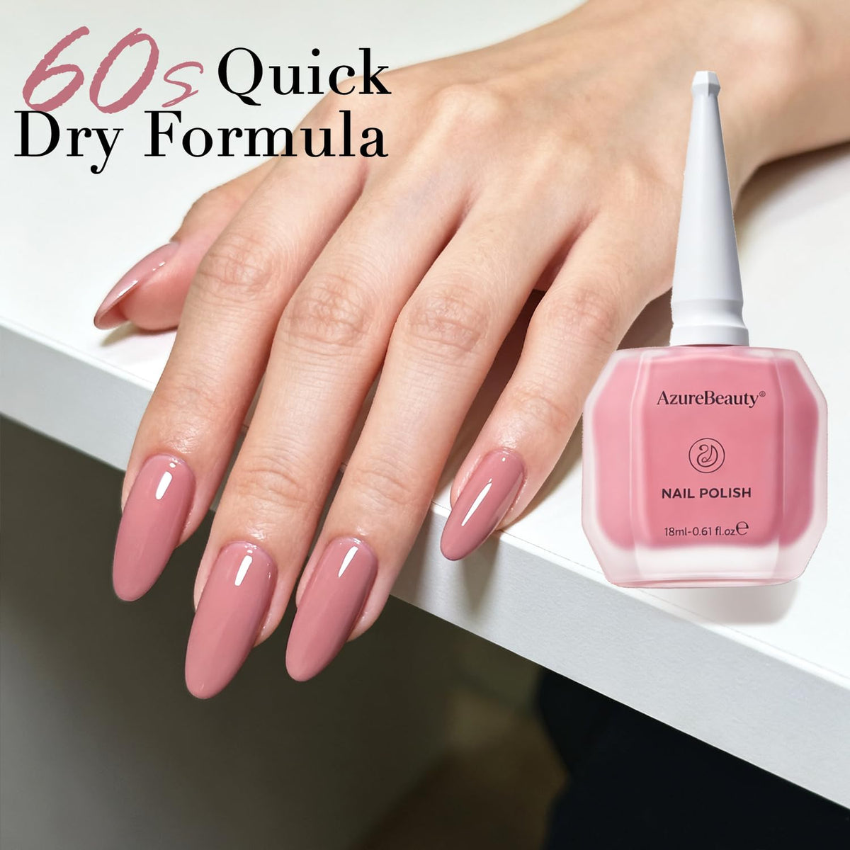 AZUREBEAUTY Hazy Rose Nail Polish packaging