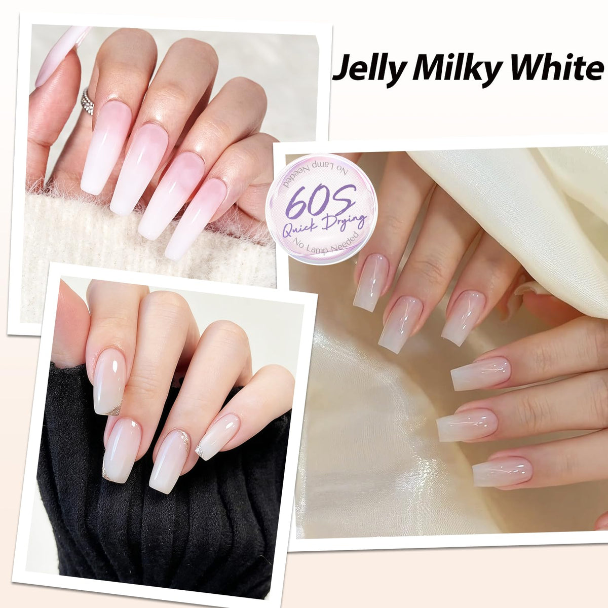 AZUREBEAUTY Milky White Nail Polish swatch on nails