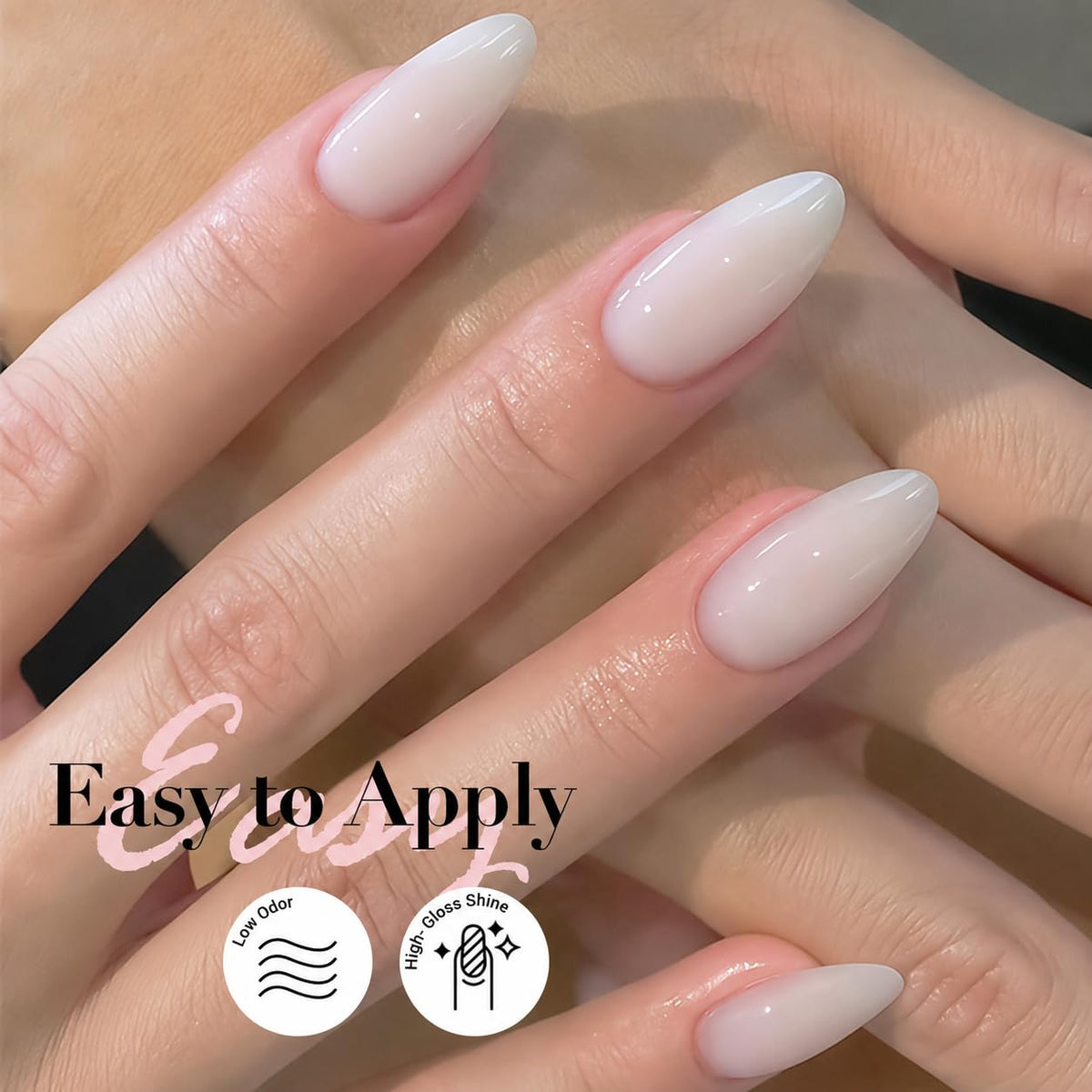AZUREBEAUTY Milky White Nail Polish with nail art designs