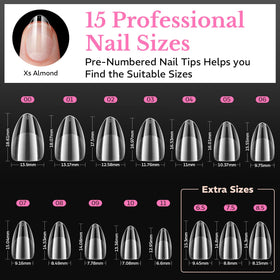 AZUREBEAUTY nail tips demonstrating natural fit effect
