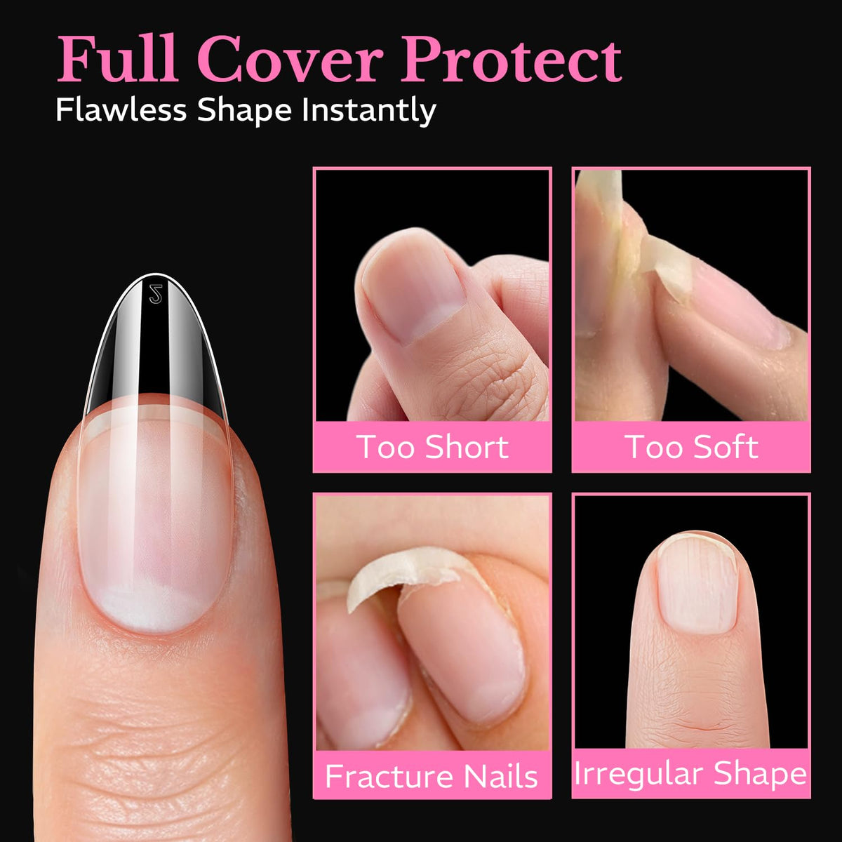 AZUREBEAUTY nail tips on a nail art display