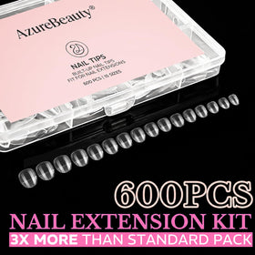 AZUREBEAUTY nail tips packaging with 600 pieces