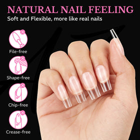 AZUREBEAUTY nail tips showing various sizes