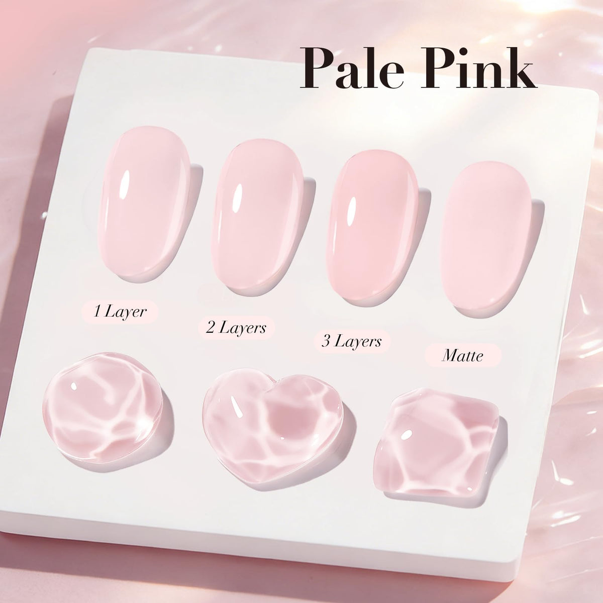 AZUREBEAUTY Pink Nail Polish on manicured nails