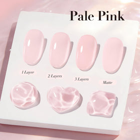 AZUREBEAUTY Pink Nail Polish on manicured nails