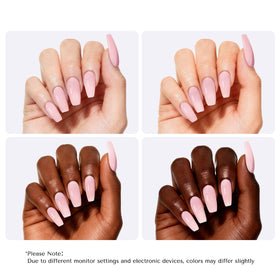 AZUREBEAUTY Pink Nail Polish with top coat