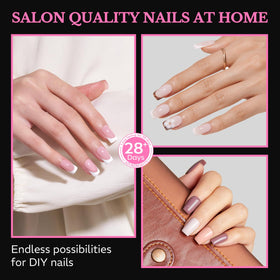 AZUREBEAUTY Short Square Nail Tips 600pcs packaging