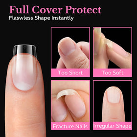 AZUREBEAUTY Short Square Nail Tips in various sizes