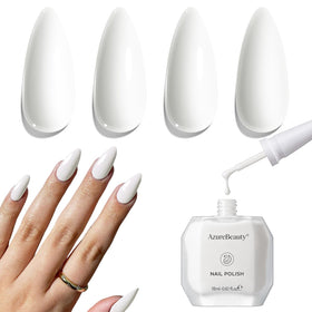 AZUREBEAUTY Warm White Nail Polish 18ml front view