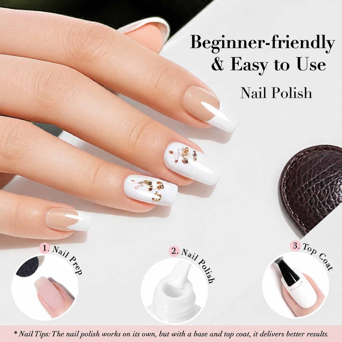 AZUREBEAUTY Warm White Nail Polish packaging