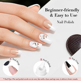 AZUREBEAUTY Warm White Nail Polish packaging
