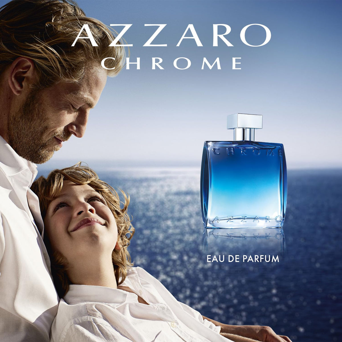 Azzaro Chrome Eau de Parfum packaging display