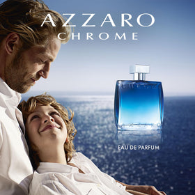 Azzaro Chrome Eau de Parfum packaging display