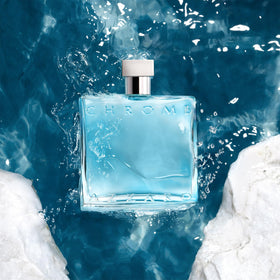 Azzaro Chrome Eau de Toilette on a wooden table