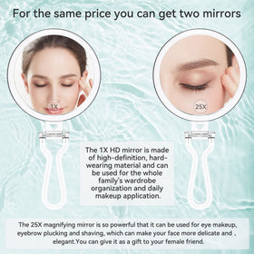 B Beauty Planet 20X Magnifying Mirror close-up of the mirror surface