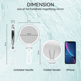 B Beauty Planet 20X Magnifying Mirror side view showing magnification