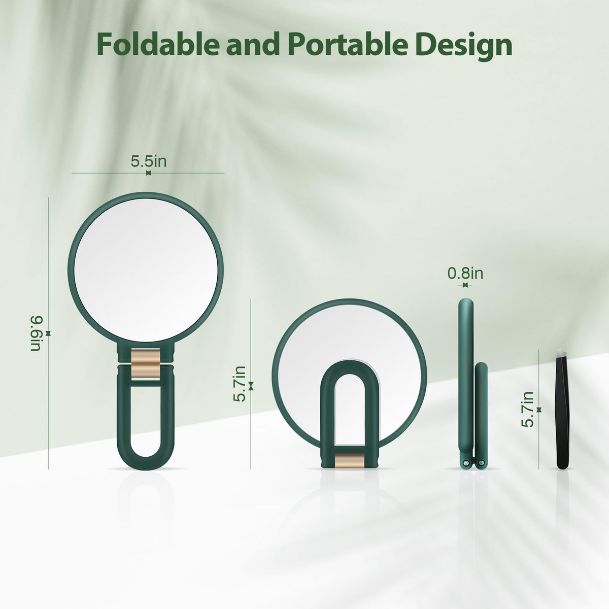 B Beauty Planet 30X Magnifying Hand Mirror 360 degree rotation