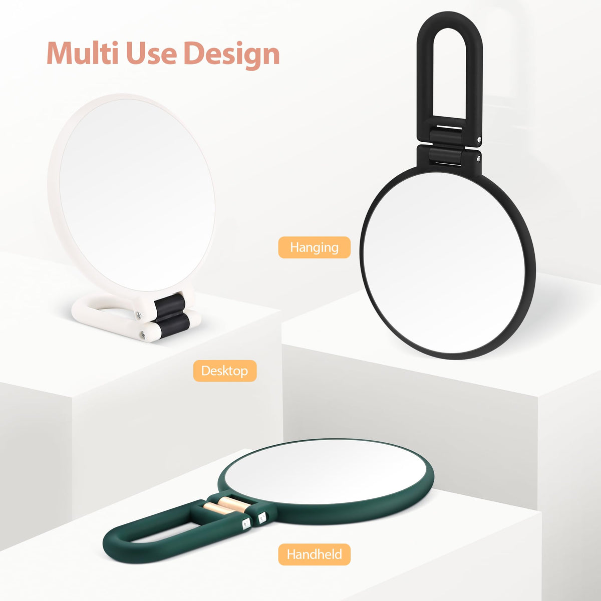 B Beauty Planet 30X Magnifying Hand Mirror dimensions and portability