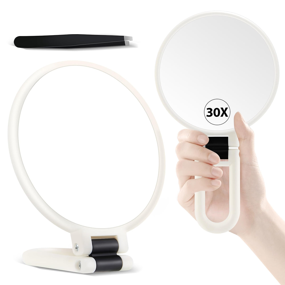 B Beauty Planet 30X Magnifying Hand Mirror front view
