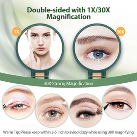 B Beauty Planet 30X Magnifying Hand Mirror side view