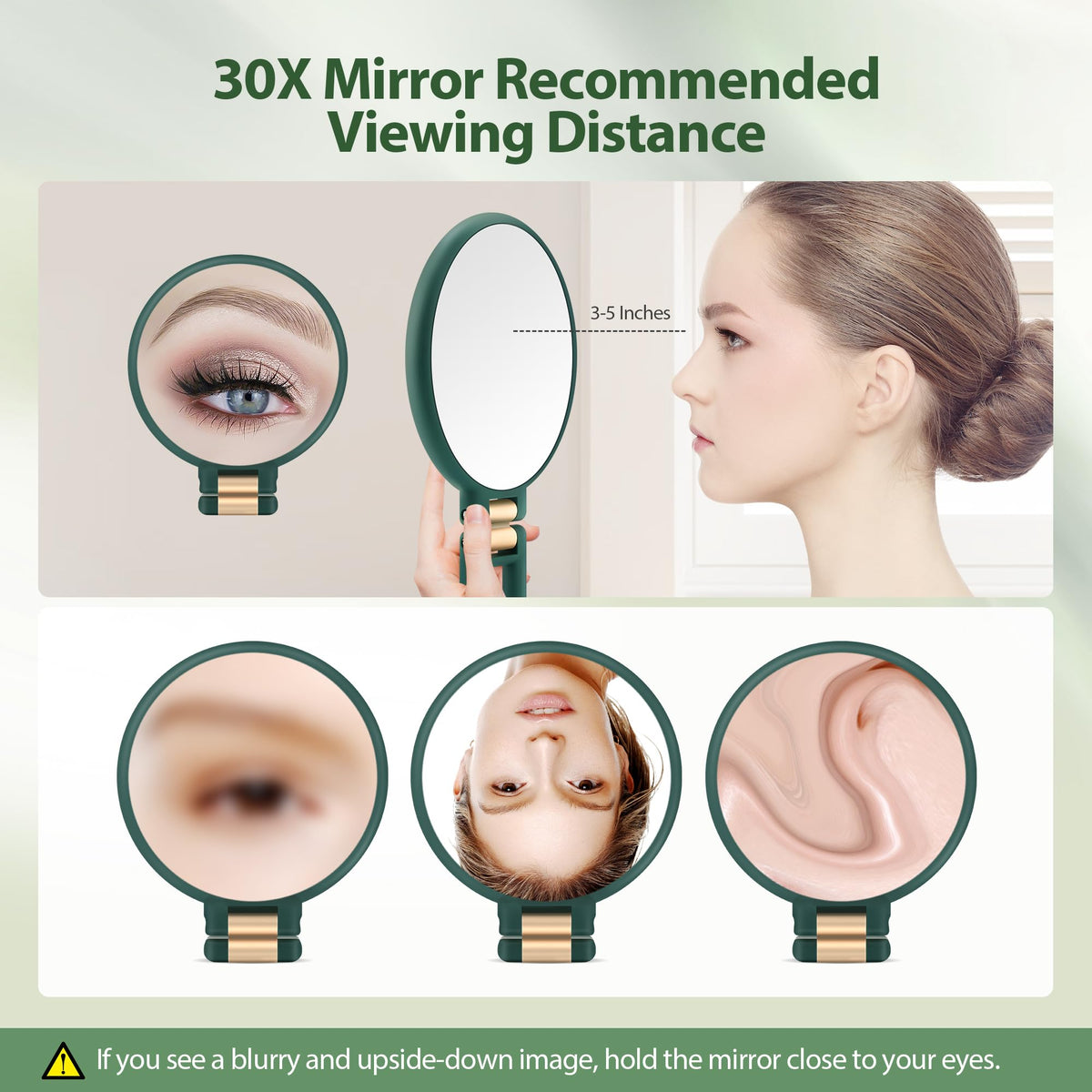 B Beauty Planet 30X Magnifying Hand Mirror with tweezers