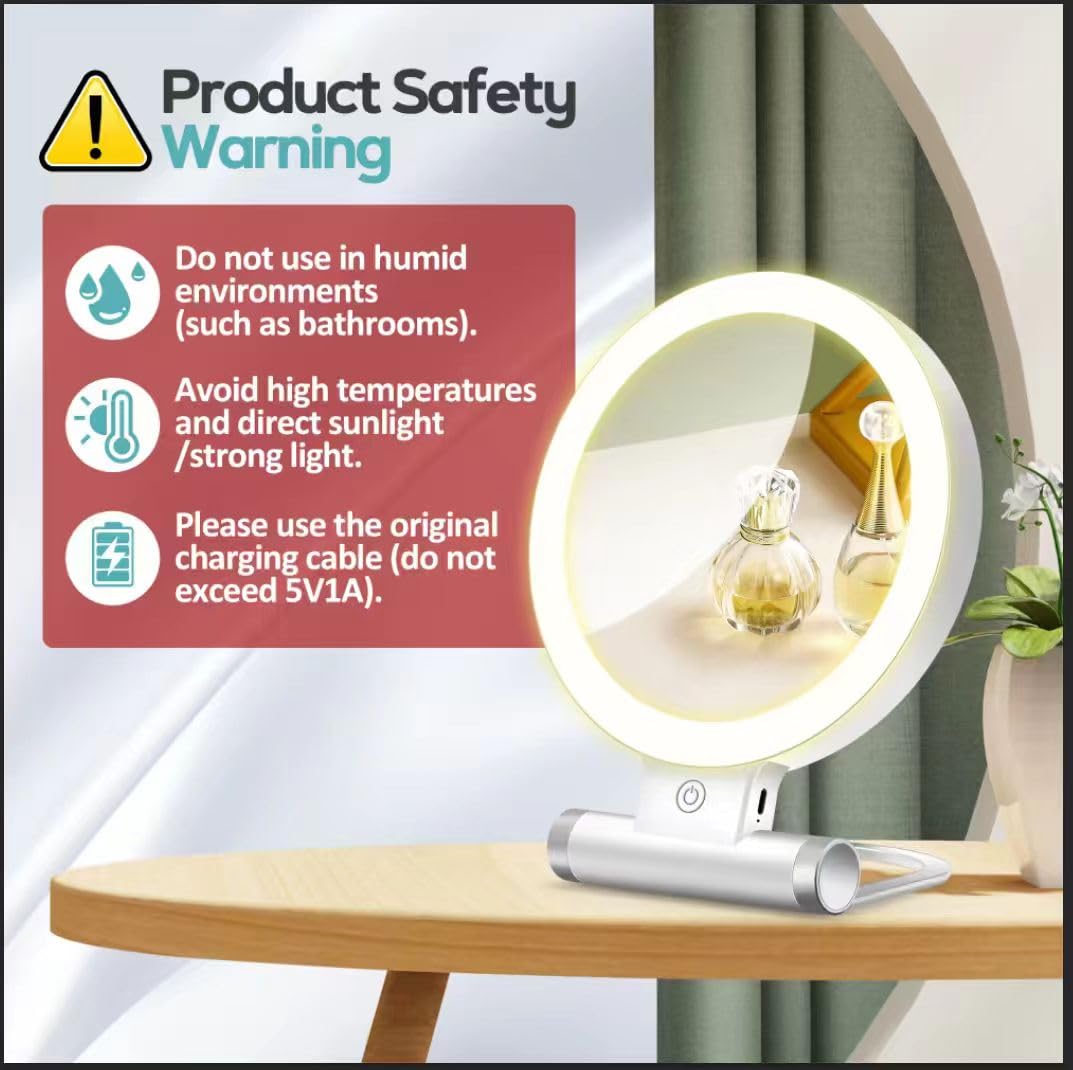 B Beauty Planet 30X Magnifying Mirror elegant chrome finish
