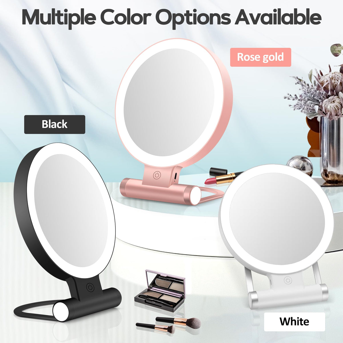 B Beauty Planet 30X Magnifying Mirror in use for applying makeup