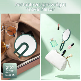 B Beauty Planet 40X Magnifying Hand Mirror folded size comparison