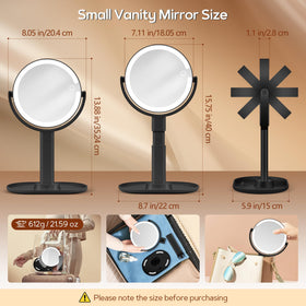 B Beauty Planet Lighted Makeup Mirror demonstrating 360° rotation