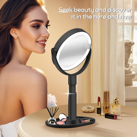 B Beauty Planet Lighted Makeup Mirror displaying warm, cool, and natural lighting modes