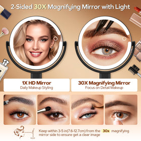 B Beauty Planet Lighted Makeup Mirror with adjustable brightness settings