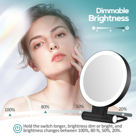 B Beauty Planet Magnifying Makeup Mirror in a stylish black finish