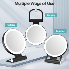 B Beauty Planet Magnifying Makeup Mirror in a travel bag