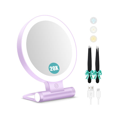 B Beauty Planet Magnifying Mirror front view with light