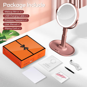 B Beauty Planet Makeup Mirror in rose gold finish
