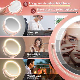 B Beauty Planet Makeup Mirror side view showing 30X magnification