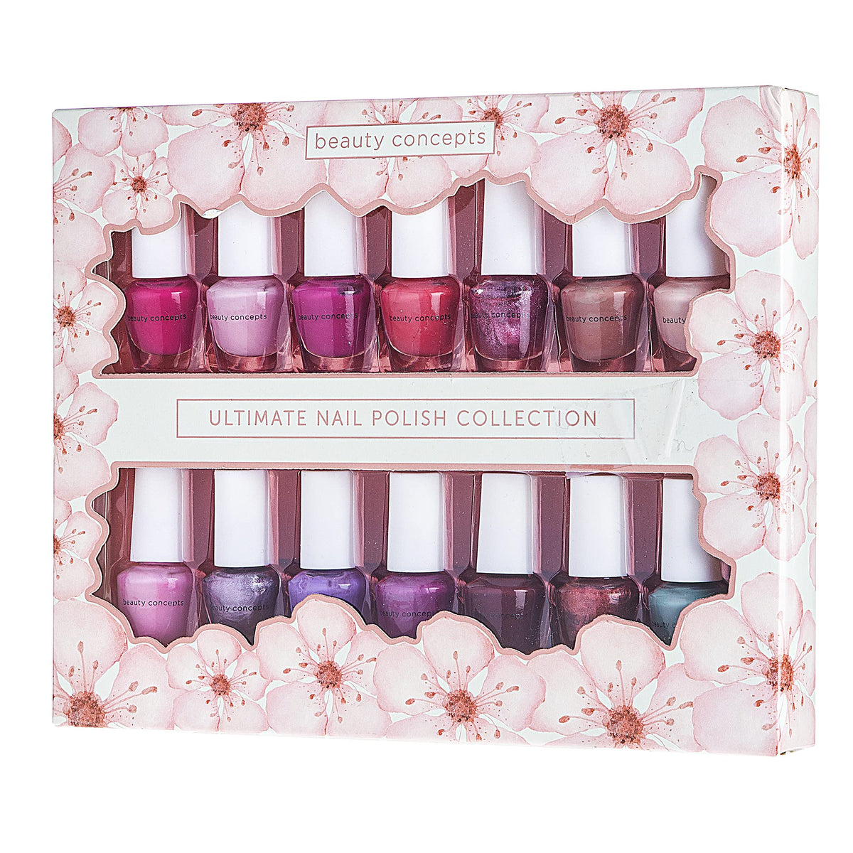 B.C BEAUTY CONCEPTS Nail Polish Set in sage floral packaging