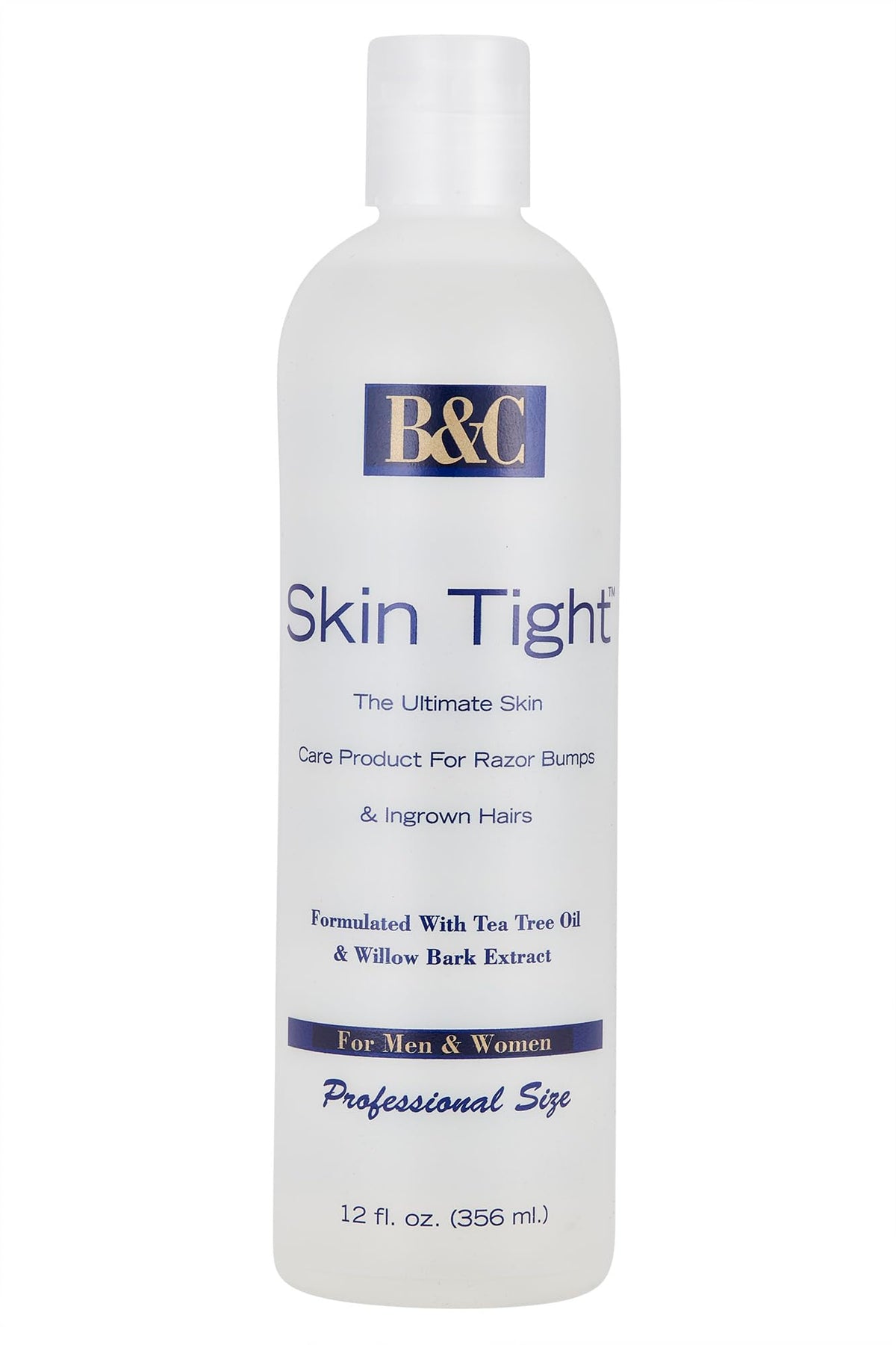 B&C Skin Tight 12 oz lotion bottle for razor bumps and ingrown hairs