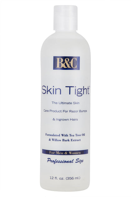 B&C Skin Tight 12 oz lotion bottle for razor bumps and ingrown hairs