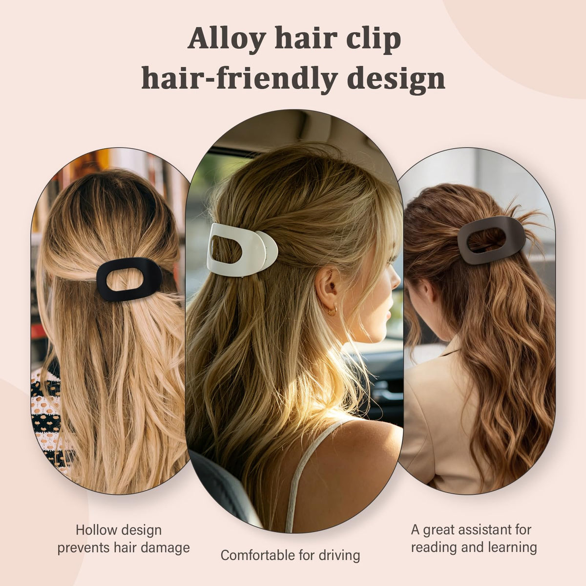 B.PHNE flat hair clips on a stylish background