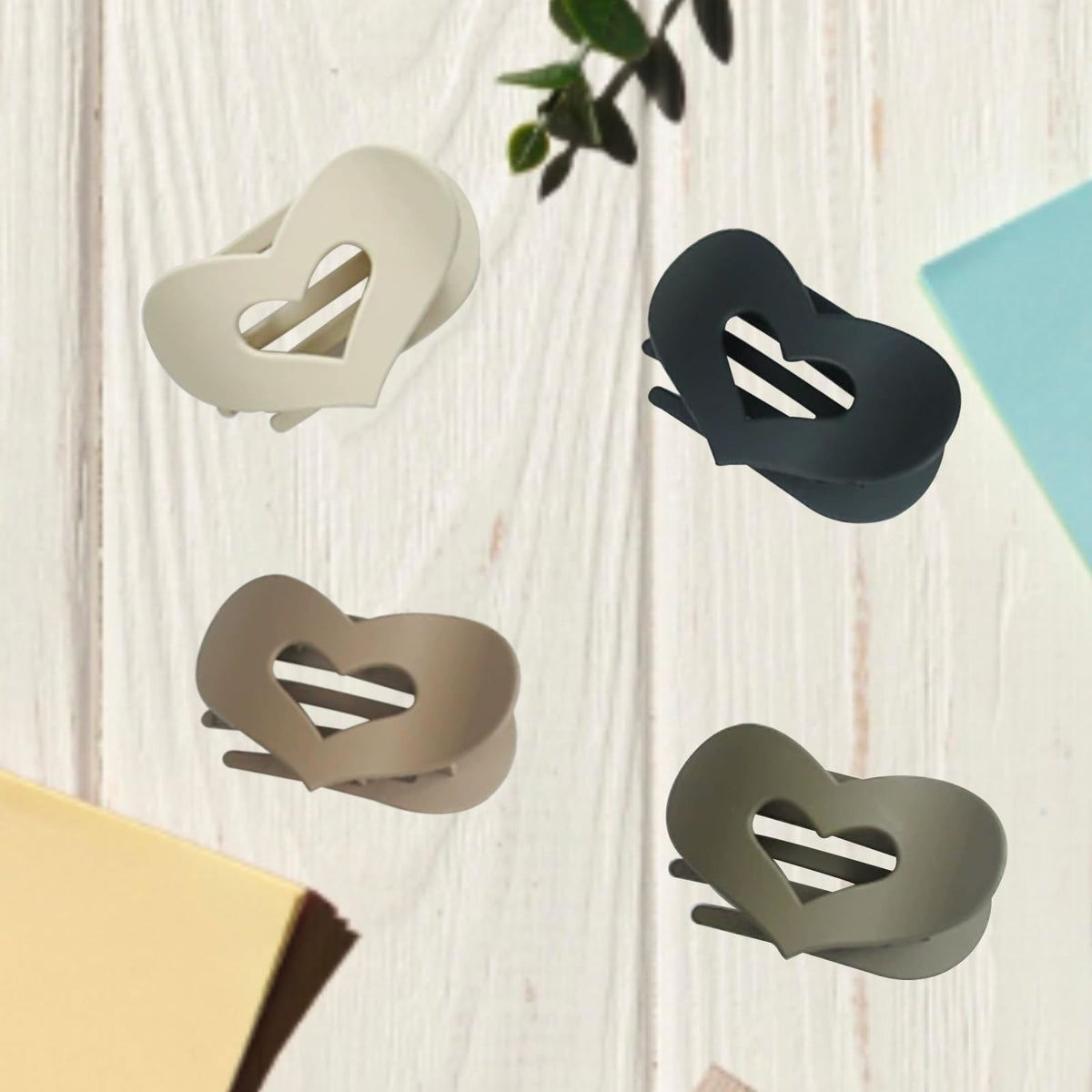 B.PHNE hair claw clips in use during yoga