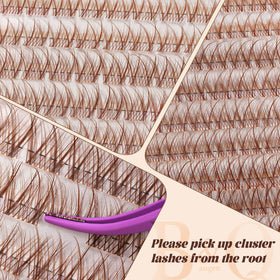 B&Qaugen brown lash clusters in natural light