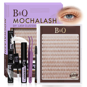 B&Qaugen Brown Lash Clusters Kit packaging front view