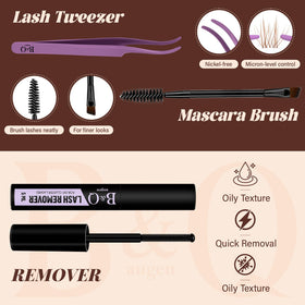 B&Qaugen Brown Lash Clusters Kit side view