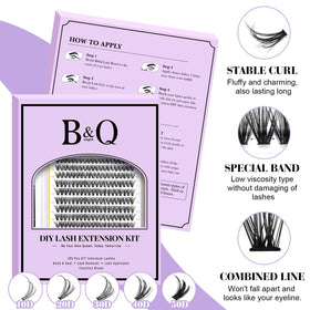 B&Qaugen Eyelash Clusters Kit with instructions