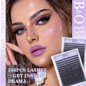 B&Qaugen Flora Lash Clusters packaging with accessories