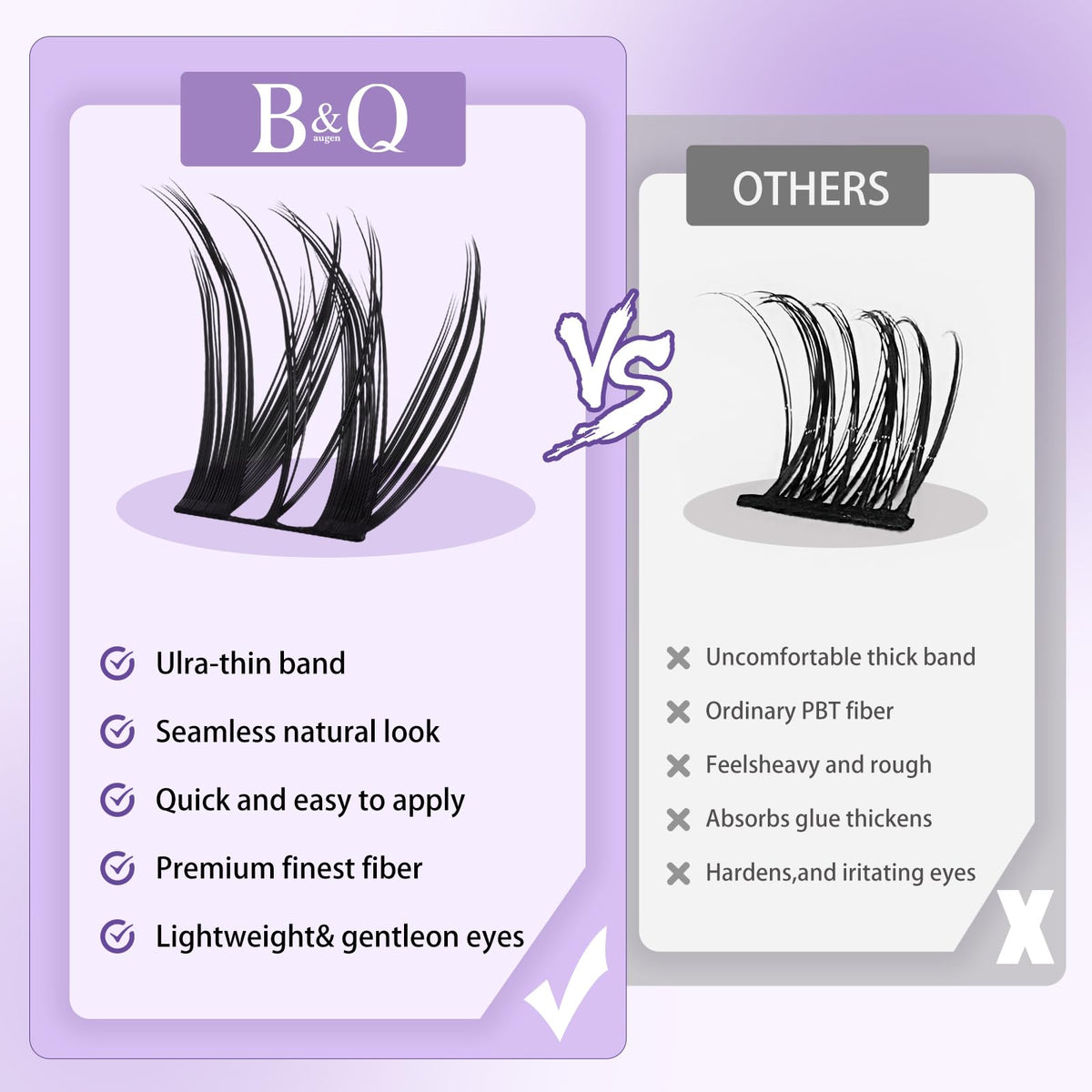 B&Qaugen Flora Lash Clusters waterproof formula display